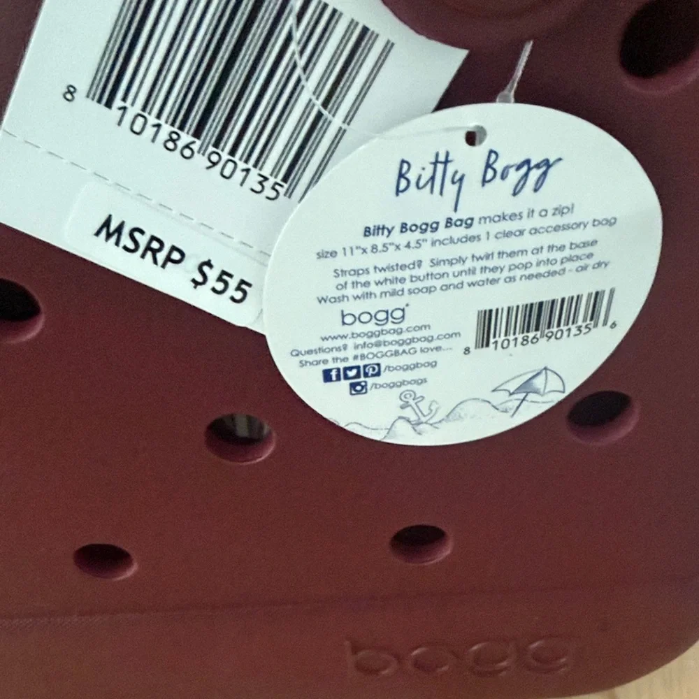 Bitty BOGG BAG Wine Color- BRAND NEW with tags! - Picture 3 of 11
